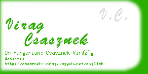 virag csasznek business card